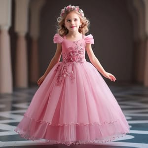 Luxury Children's Evening Dress - Ball Gown for Special Occasions
