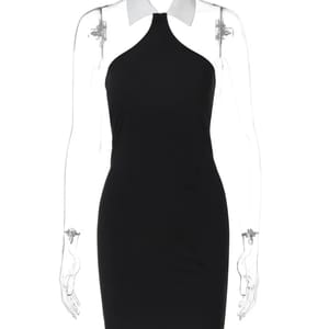 Halter Sleeveless Mini Dress for Women – Fashionable and Stylish Mozision - Women's Mini Dresses 4