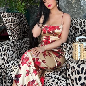 Floral Print Backless Midi Dress – Perfect for Summer Parties