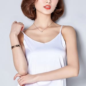 Women's Satin Silk Sleeveless Spaghetti Strap Tank Top Aossviao - Women's Sleeveless Tops