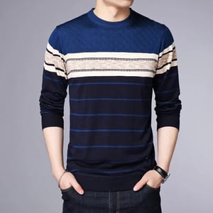 Striped Knit Pullover – Casual Long-Sleeved Top