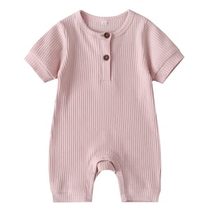 Solid Color Baby Romper Summer Knit Playsuit