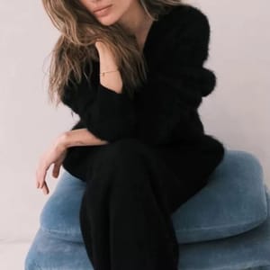 Vintage Knit Cardigans for Women - Mohair Button-Up Sweater