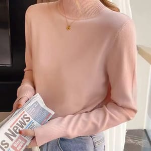 Cozy Turtleneck Pullover Sweater for Autumn and Winter