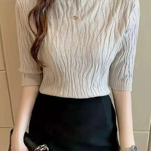 Spring & Summer Fashion Solid Sweater for Women