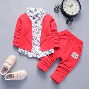Gentleman Style Jacket and Pants Set for Toddlers