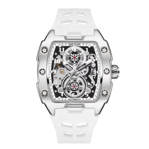 Stylish Men's Automatic Watch with Skeleton Design and Luminous Hands