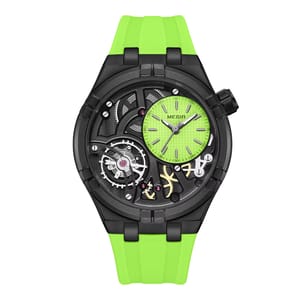 Skeleton Quartz Watch with Luminous Hands for Men