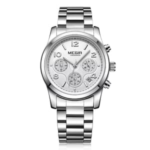 Women's Stainless Steel Chronograph Watch with Quartz Movement