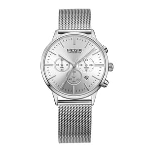 Luxury Women's Stainless Steel Quartz Chronograph Waterproof Wristwatch