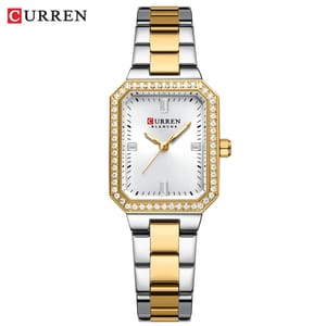 Elegant Women's Waterproof Quartz Watch with Rectangular Dial
