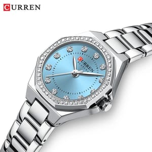 Elegant Women's Waterproof Quartz Watch with Stainless Steel Band