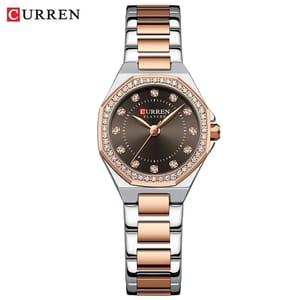 Elegant Women's Waterproof Quartz Watch with Stainless Steel Band