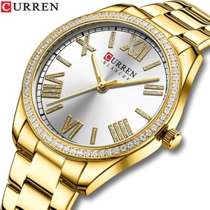 Elegant Rhinestone Women's Quartz Watch with Waterproof Stainless-Steel Band Curren - Women's Dress Watches 1