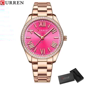 Elegant Rhinestone Women's Quartz Watch with Waterproof Stainless-Steel Band