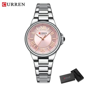 Luxury Stainless Steel Women's Quartz Watch Set with Luminous Bracelet