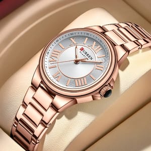 Luxury Stainless Steel Women's Quartz Watch Set with Luminous Bracelet