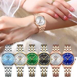Women's Vintage Round Watch with Lightweight Alloy Strap