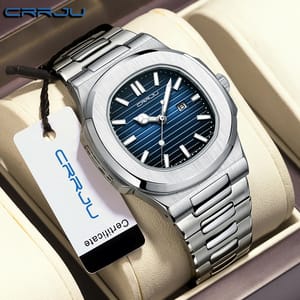 Elegant Stainless Steel Quartz Watch for Men with Luminous Display Elegant Stainless Steel Quartz Watch for Men with Luminous Display