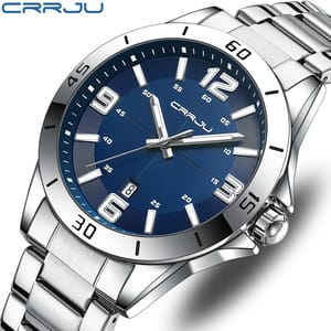 Timeless Men's Quartz Watch with Date and Steel Elegance