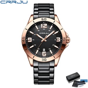 Timeless Men's Quartz Watch with Date and Steel Elegance