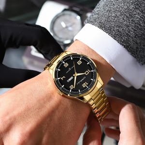 Elegant Men's Luxury Watch with Stainless Steel & Quartz Movement Elegant Men's Luxury Watch with Stainless Steel & Quartz Movement