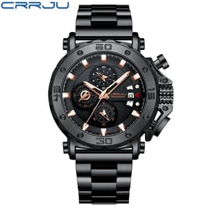Men's Luxury Chronograph Watch with Stainless Steel Design