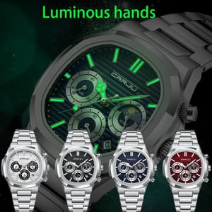 Men's Quartz Chronograph Watch with Stainless Steel Band Men's Quartz Chronograph Watch with Stainless Steel Band