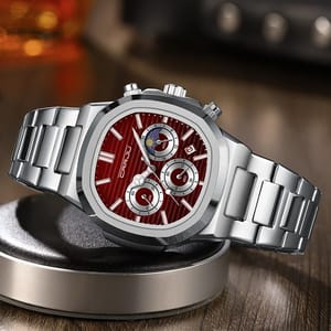 Men's Quartz Chronograph Watch with Stainless Steel Band Men's Quartz Chronograph Watch with Stainless Steel Band