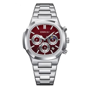 Men's Quartz Chronograph Watch with Stainless Steel Band
