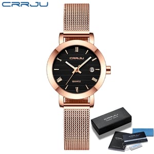 Elegant Women's Quartz Watch with Slim Design and Waterproof Feature