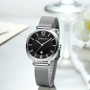 Women's Stainless Steel Bracelet Watch with Quartz Movement