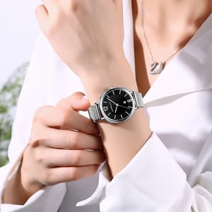 Women's Stainless Steel Bracelet Watch with Quartz Movement