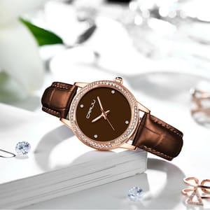 Stainless Steel Quartz Watch With Water Resistance For Women