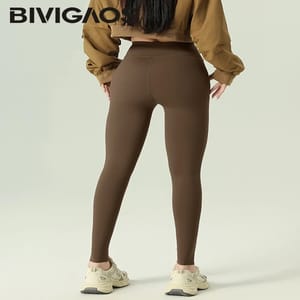 High Waist Elastic Sharkskin Leggings for Fitness and Running