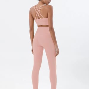 Women's Activewear Set - Nylon Yoga Leggings & Sports Bra Soisou - Women's Sportswear Sets