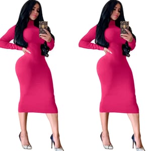 Stylish Knee-Length Party Club Bodycon Dress