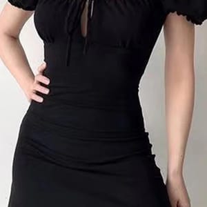 Elegant Lace-Up Backless Mini Dress with A-Line Silhouette