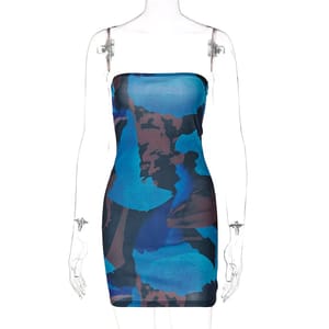 Vibrant Tie Dye Print Women’s Tube Mini Dress for Stylish Parties