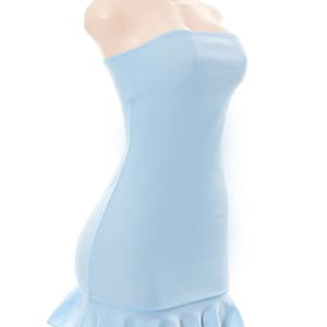 Elegant Off-Shoulder Pleated Strapless Bodycon Mini Dress