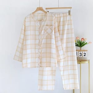 Comfortable Cotton Pajama Set for Spring and Summer