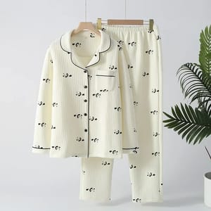Premium Cotton Pajamas with Air Layers for Home Comfort