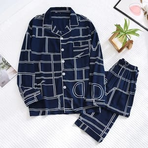 Men's Viscose Pajama Set – Long Sleeve, Comfortable Homewear
