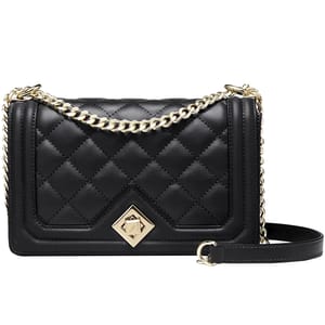 Elegant Leather Shoulder Bag with Chain Shoulder Strap