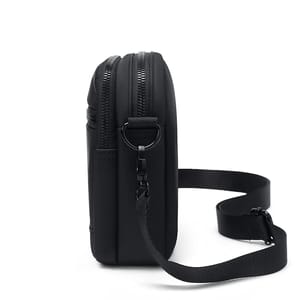 Crossbody Bag with Multiple Pockets and Zipper Closure