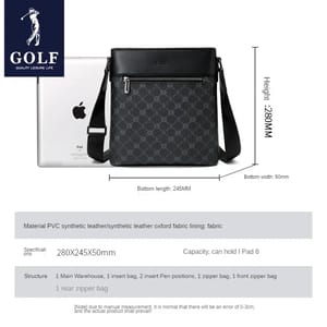 Stylish Men's Crossbody Briefcase, Business Shoulder Sling Bag Golf - Men's Crossbody Bags 2