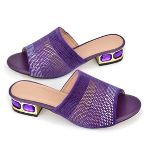 Luxury Rhinestone Mid Heels Perfect for Parties and Events