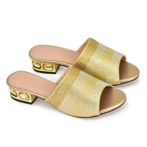 Luxury Rhinestone Mid Heels Perfect for Parties and Events