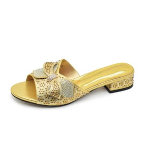 Chic Mid-Heel Sandals with Rhinestone Accents for Brides