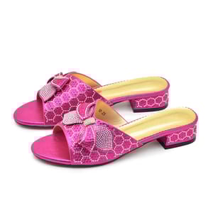 Chic Mid-Heel Sandals with Rhinestone Accents for Brides